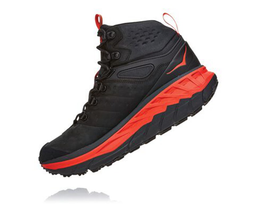 Hoka One One Turisticke Topanky Panske Čierne - Stinson Mid GORE-TEX - 54167-ZQJB